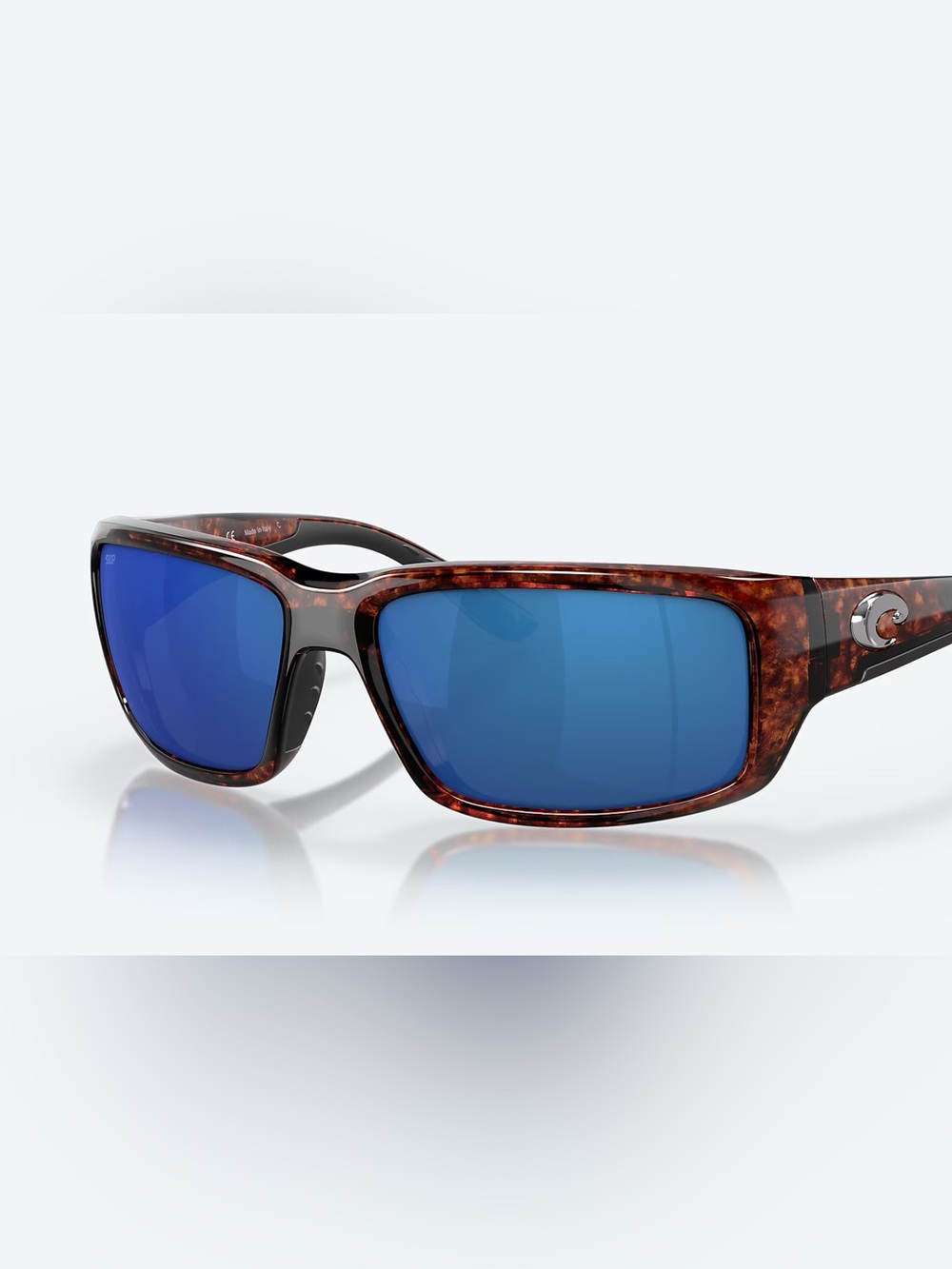 Costa Men's Tortoise Frame Sunglasses with Blue Lenses